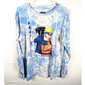 Naruto Shippuden Ripple Junction L Long Sleeve Shirt Blue Tie Dye Sasuke Anime